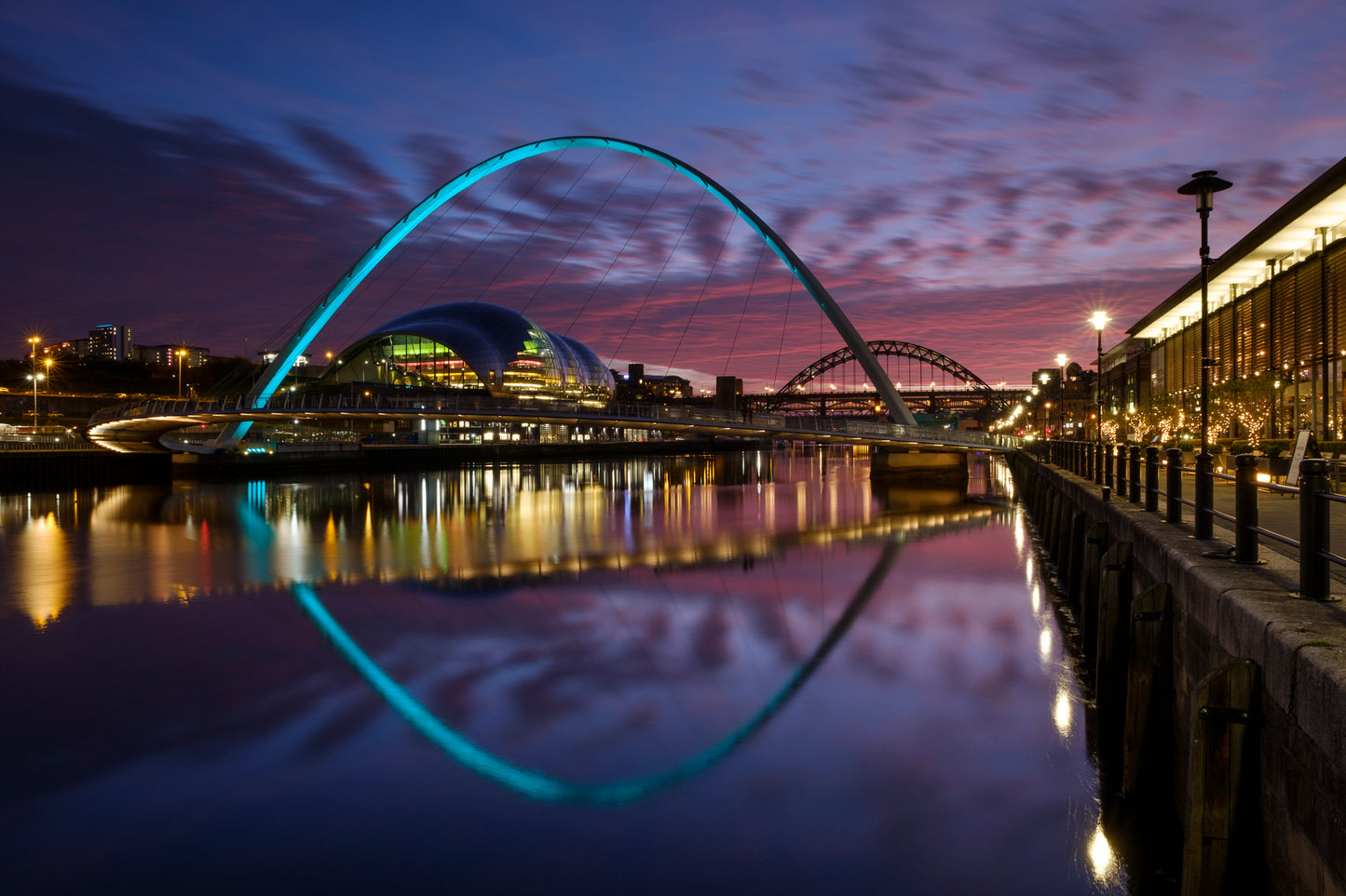 Quayside at Night, Newcastle Upon Tyne