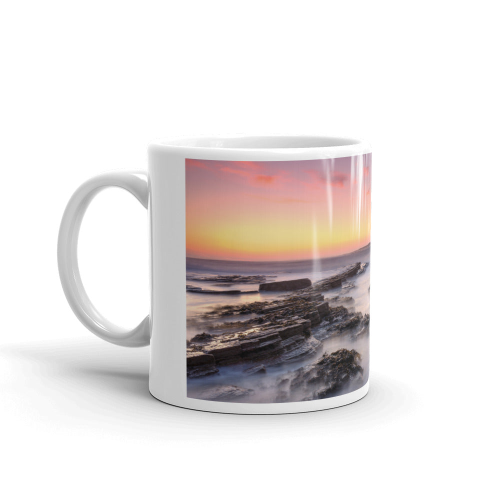 St Mary's Lighthouse, Whitley Bay, White glossy mug