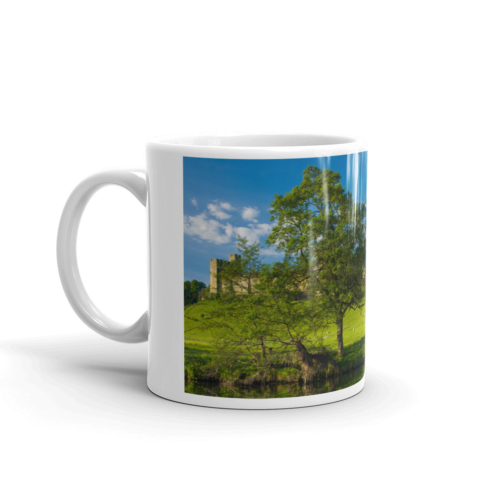 Alnwick Castle, Northumberland, White Glossy Mug