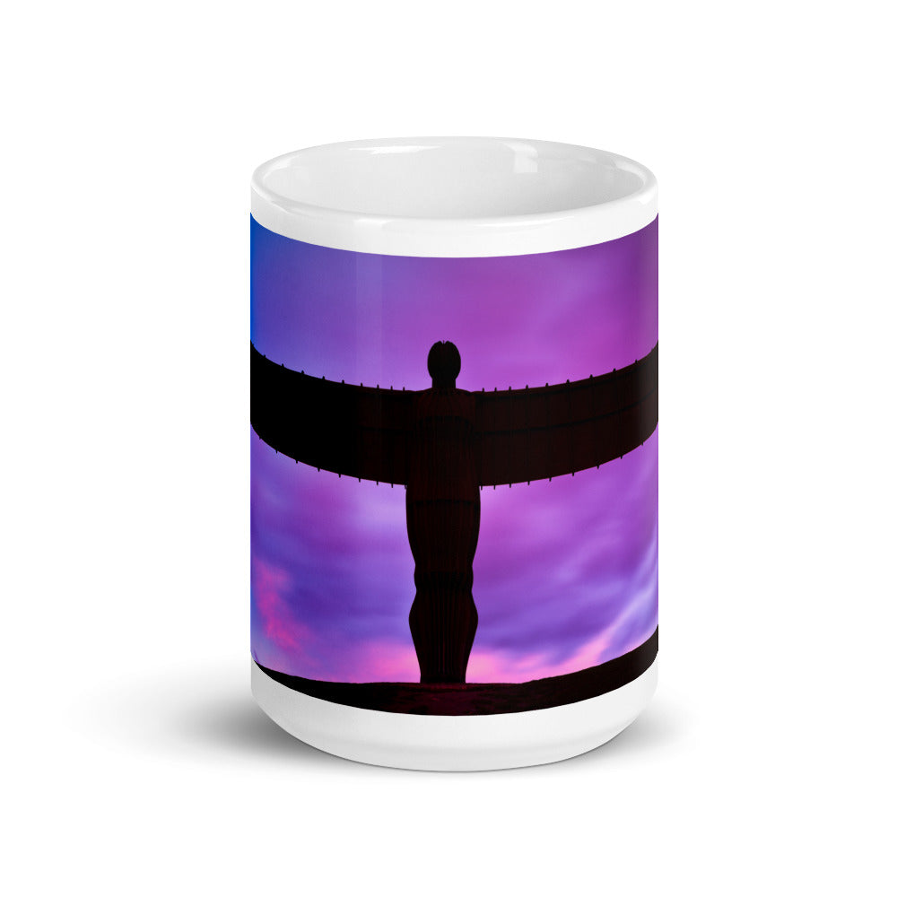 Angel of the North White Glossy Mug