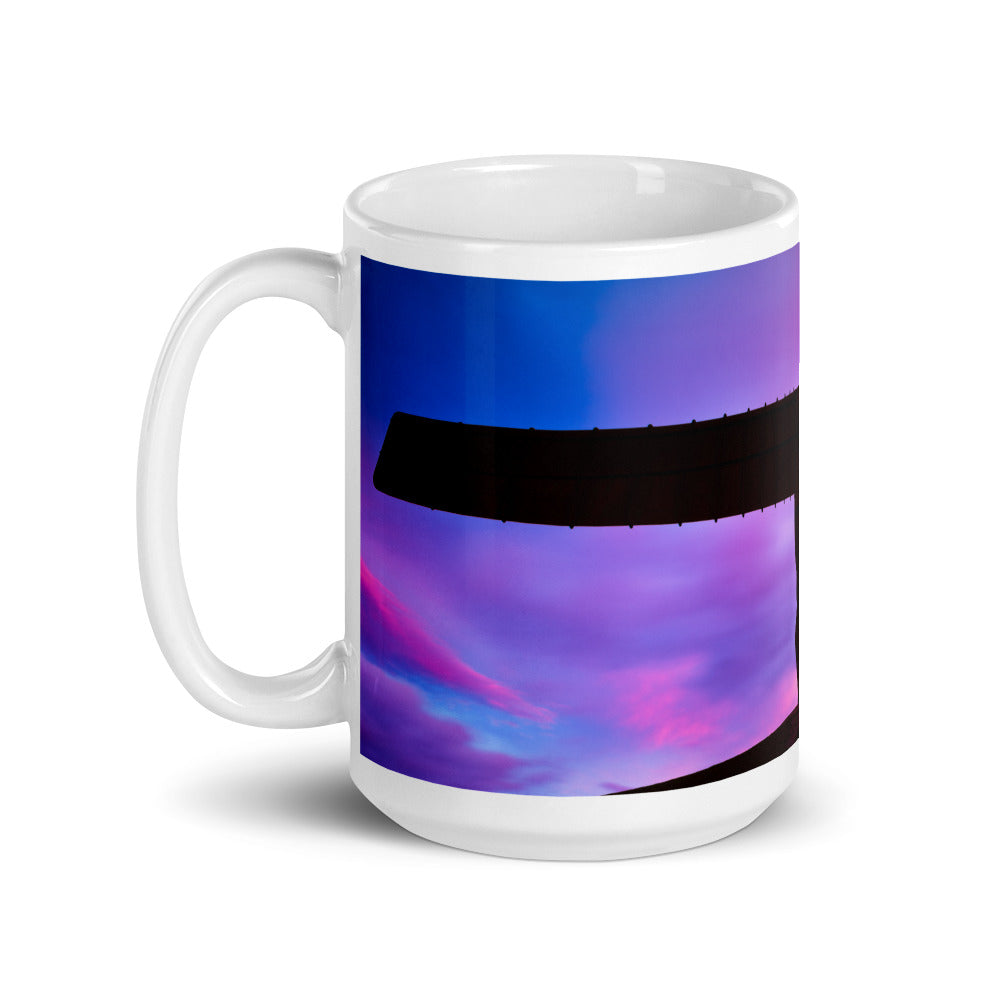 Angel of the North White Glossy Mug