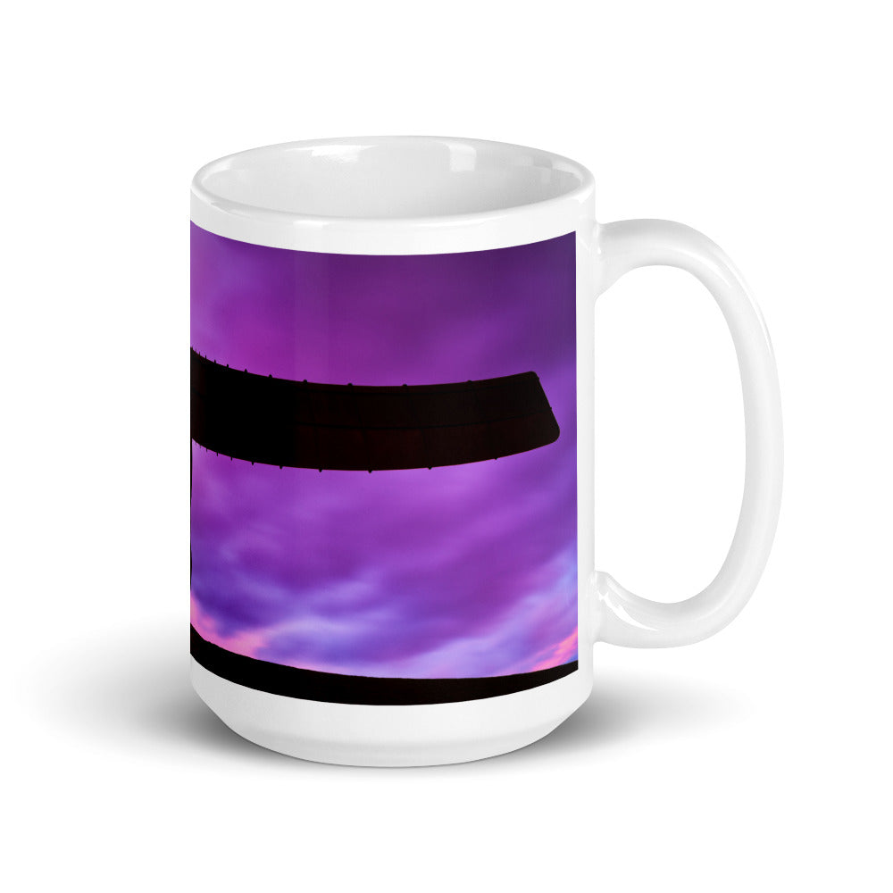 Angel of the North White Glossy Mug