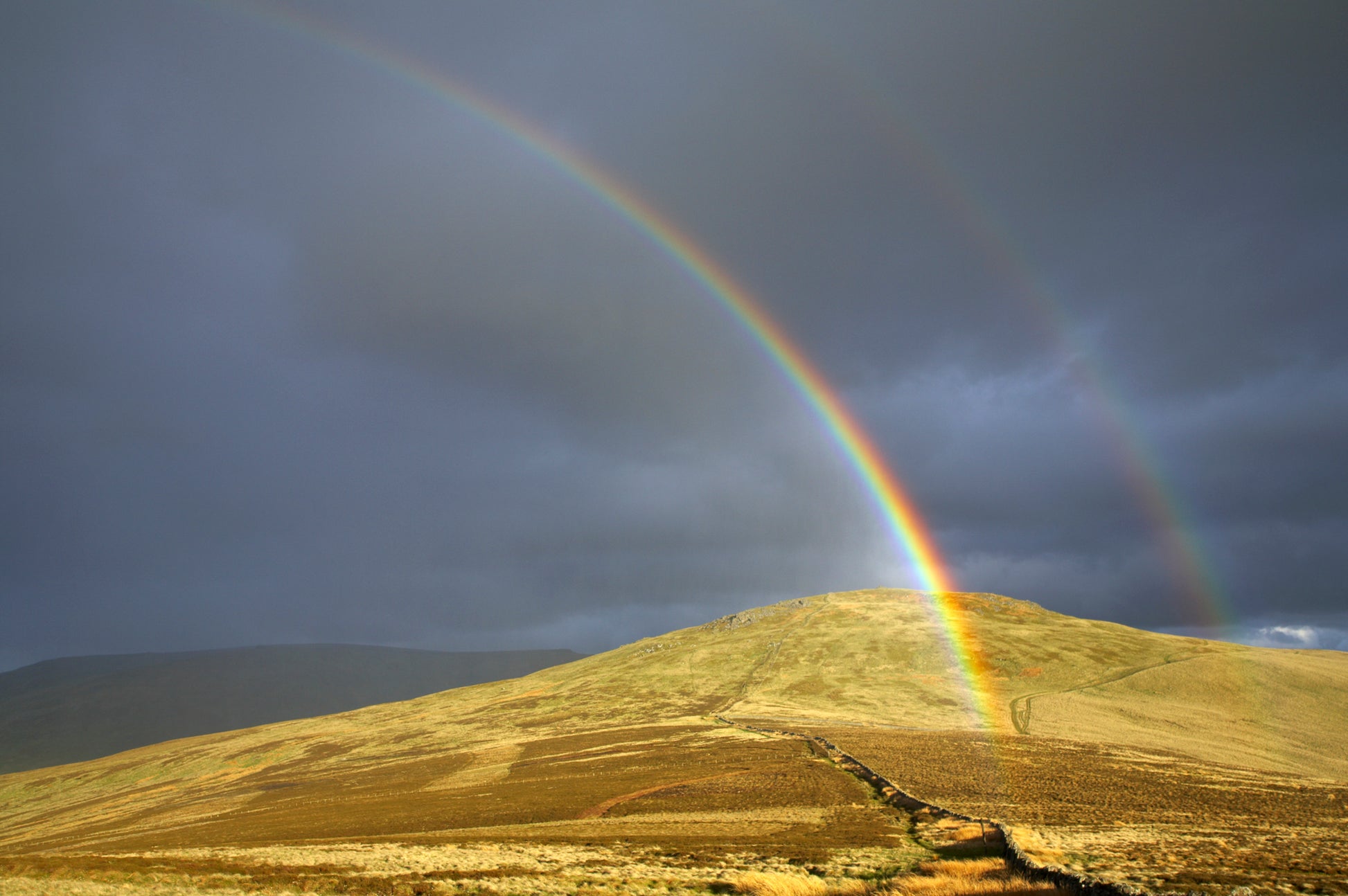 Rainbow above the Pennine Way, Northumberland