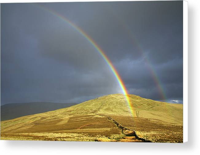 Rainbow above the Pennine Way, Northumberland Canvas Print