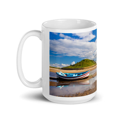 Alnmouth, Northumberland, White Glossy Mug